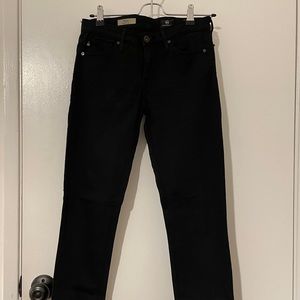 Women’s AG Cigarette Leg Black Jeans